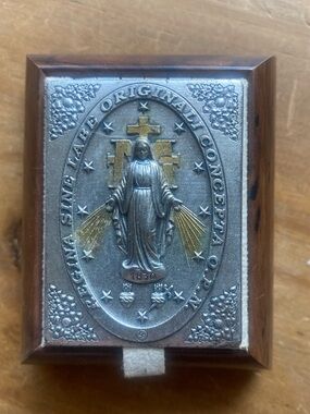 Religious Rosary Wood Box